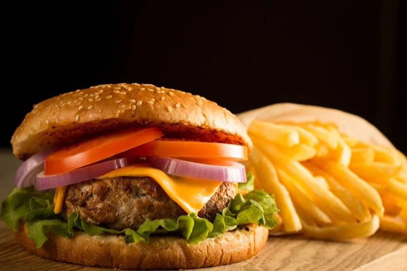 Cheeseburger and fries at IST NOLA