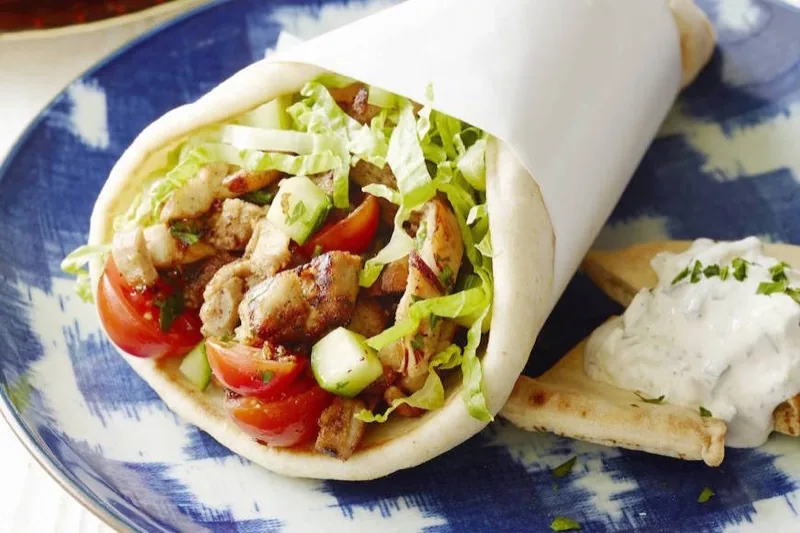 Chicken gyro in pita at IST NOLA, New Orleans